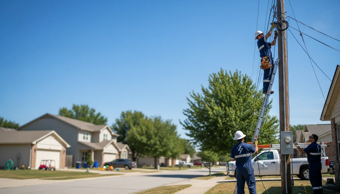 Residential electrician providing installation services in Plato, MO
